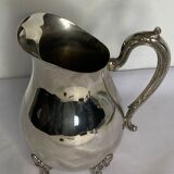 Old American silver metal water pitcher early twentieth century