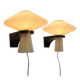 Pair original Le Klint 204 “Mushroom” lamps, designed by Vilhelm Wohlert