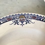 Lot of 5 lily Longchamp hollow plates, iron earth