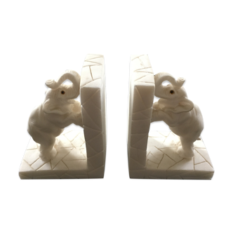 Pair of elephant bookends