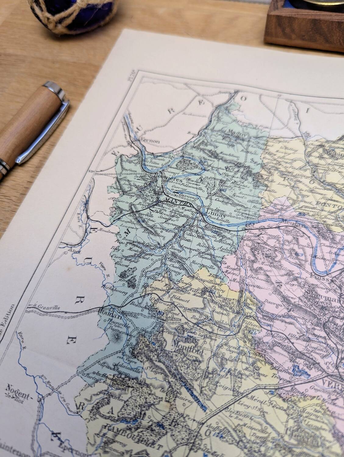 Map of Seine and Oise, printed in 1883.