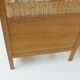 1960s oak and wicker baby bed