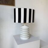 White lacquered metal table lamp from the 60s