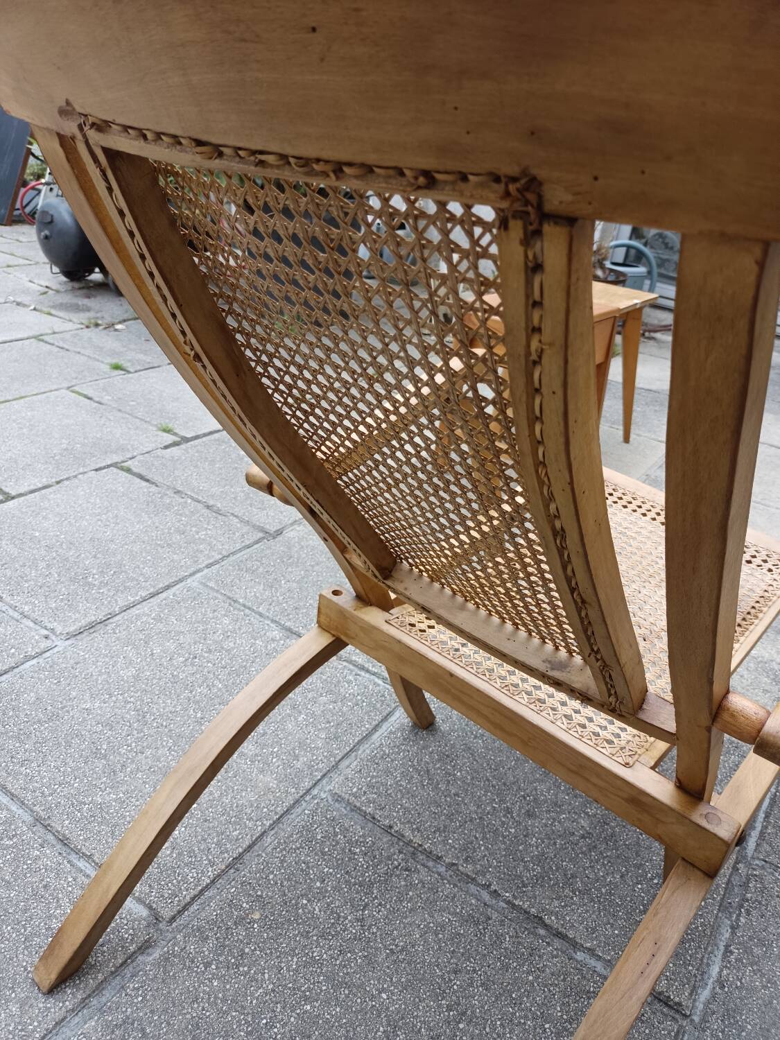 Cane deckchair year 1930