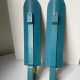 Swedish Grace Pair of Wall Candle holders Sconces in painted metal & b