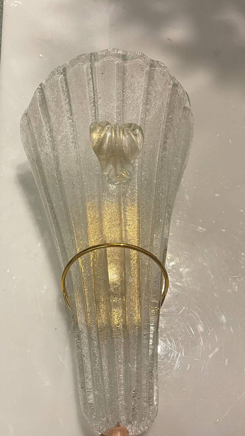 Large Venetian Murano Glass Sconces Set of 3