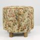 Art Deco Floral Tapestry Stool, Tabouret, Pouf, Ottoman, Vienna, Austria, 1