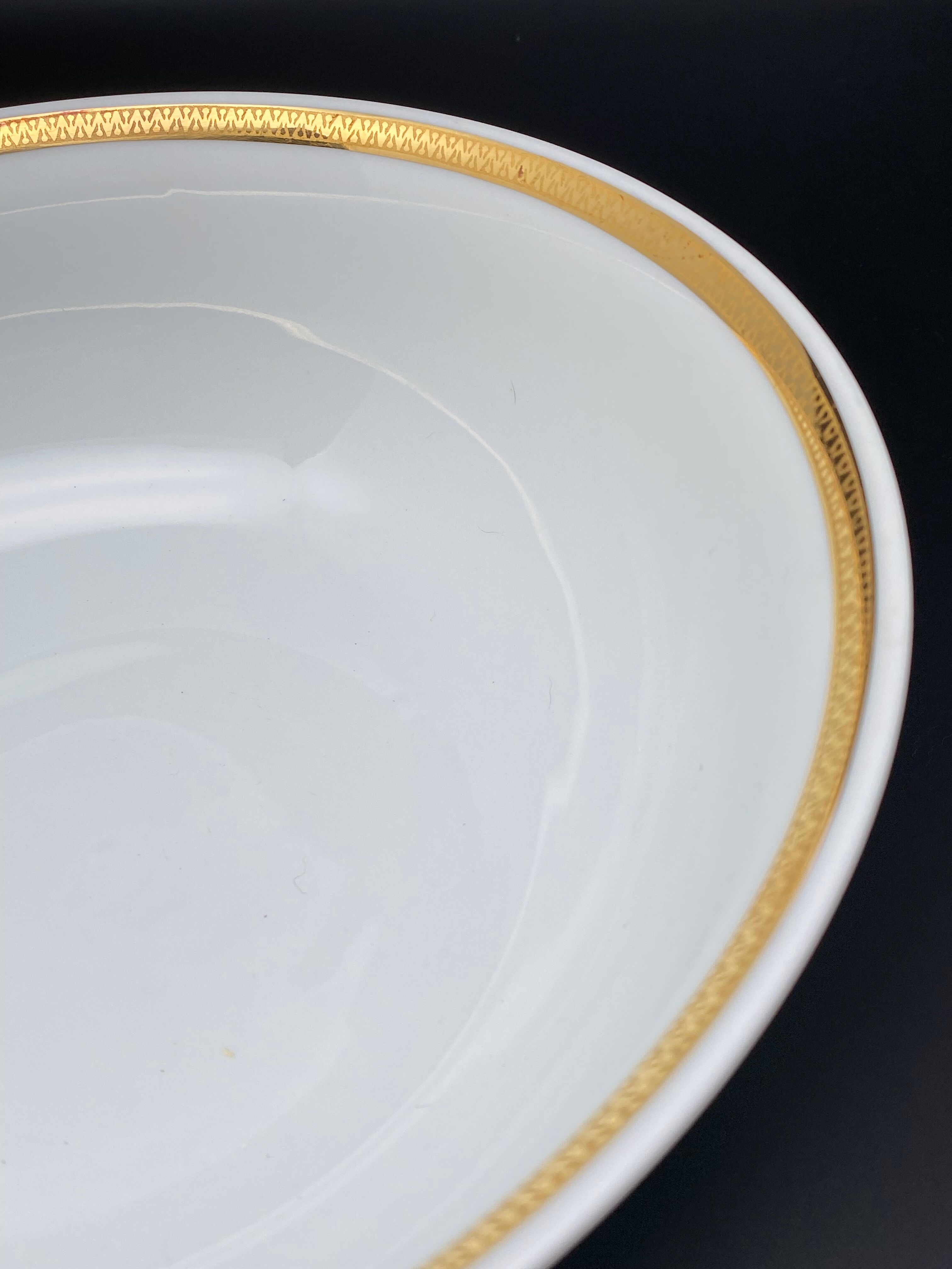 Salad bowl Limoges gold border