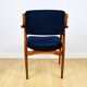 Danish office armchair vintage - navy blue