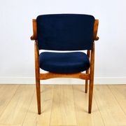 Fauteuil de bureau danois vintage - bleu marine