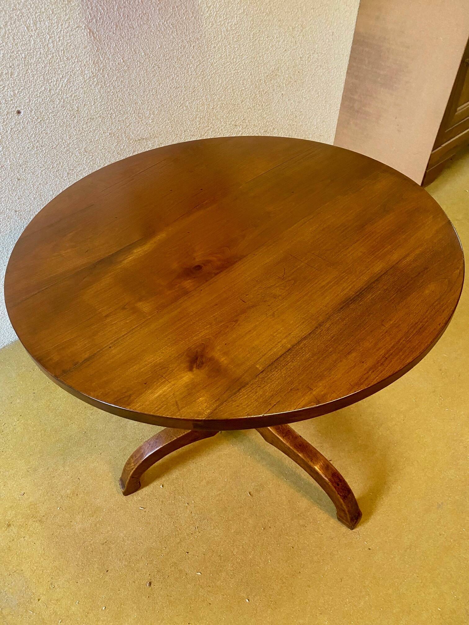 Cherry wood wine table.