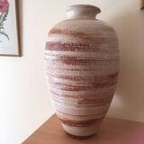 Large contemporary vase in iridescent ceramic