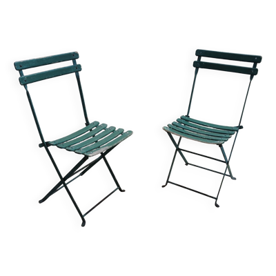 Paire de chaises jardin/bistrot guinguette