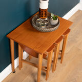 Retro 1960s Poul Hundevad Teak Nest of Three Coffee Nesting Tables