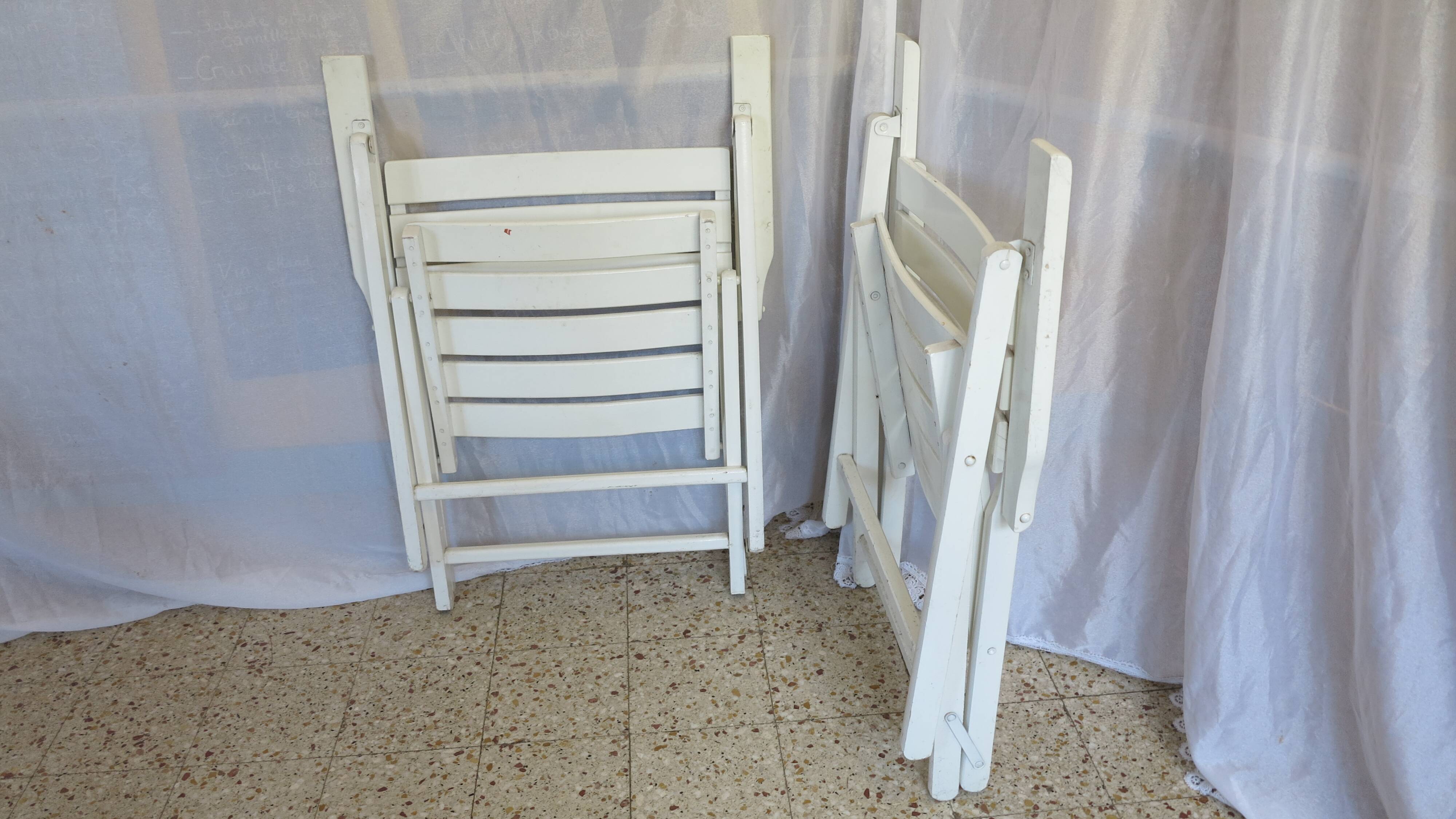 Paire de fauteuils de jardin pliants