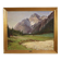 Peinture italienne vue de montagne de la Croda Rossa d'Ampezzo.