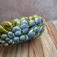 Small basket dish in Sarreguemines slipware Glycine 4771 vintage