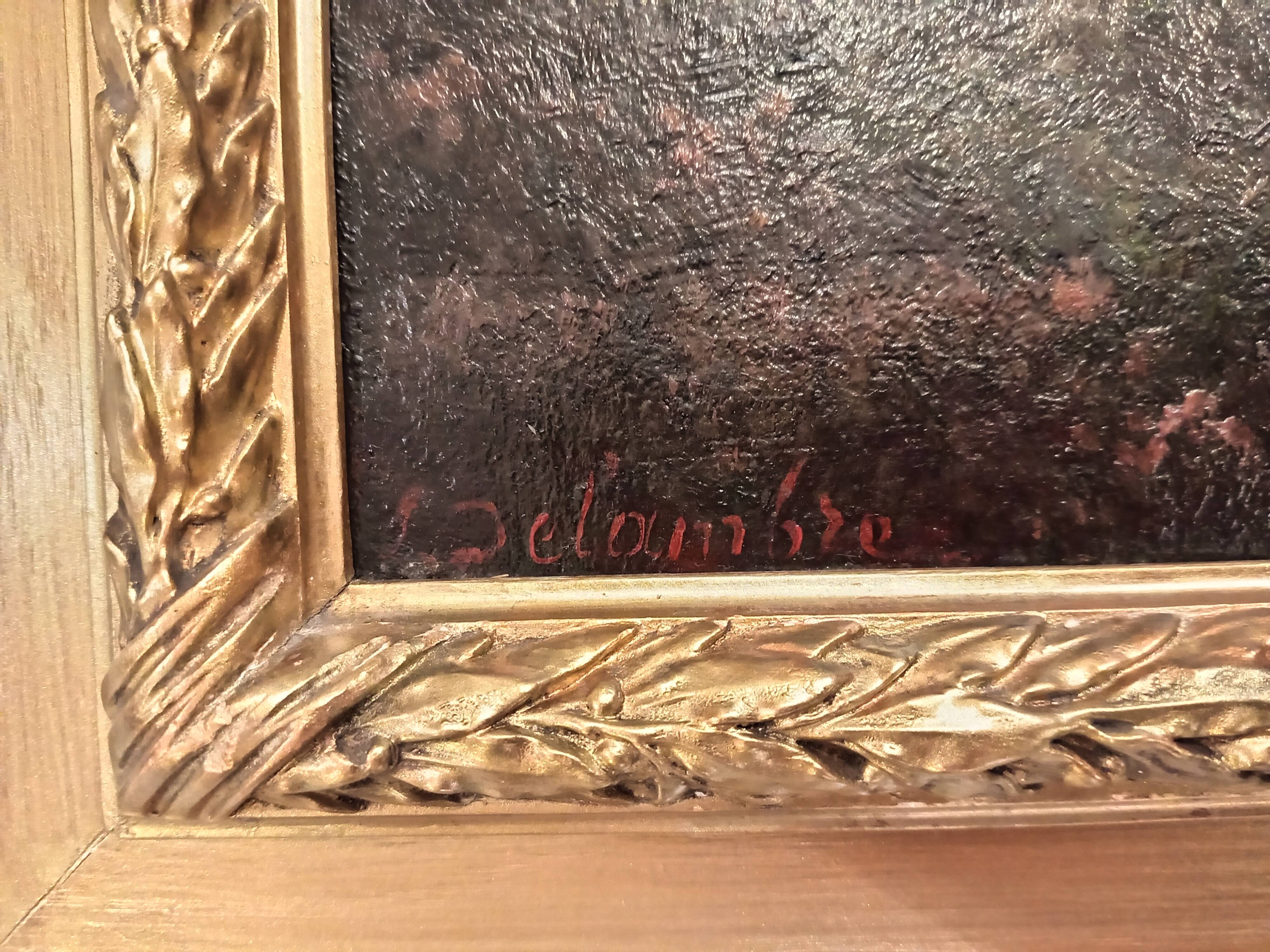 19th century chiaroscuro clearing painting by Pierre Delambre