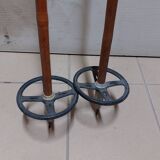 Paire de bâtons de ski vintage en bambou VM Staven - Lot 2