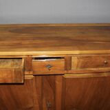 Empire chest of drawers with half columns in walnut 19th century