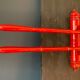 Antique wooden wall towel holder turned nineteenth