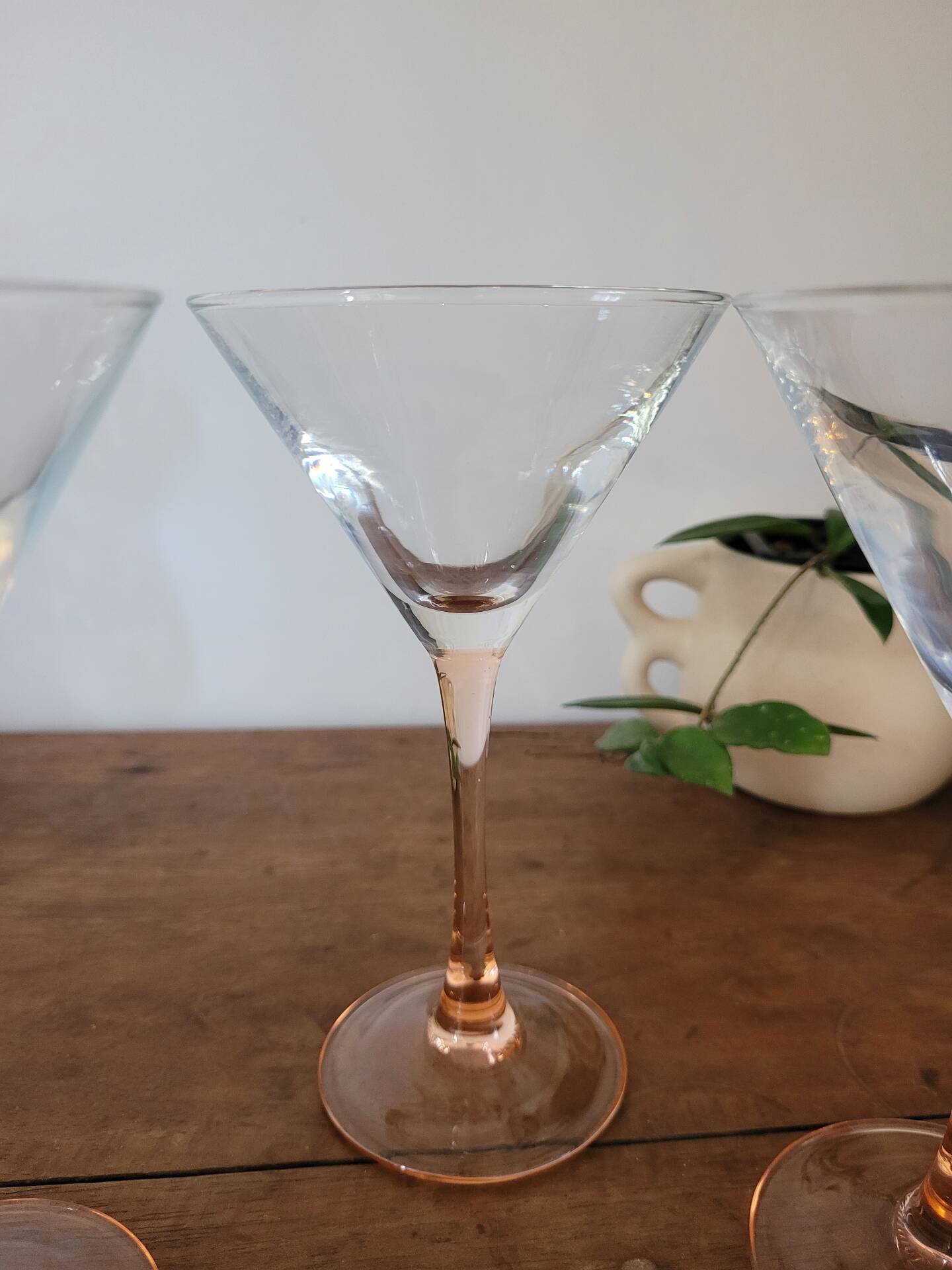 Lot de 4 verres à cocktail Luminarc pied rose