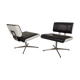 Paire de fauteuils cuir design années 90