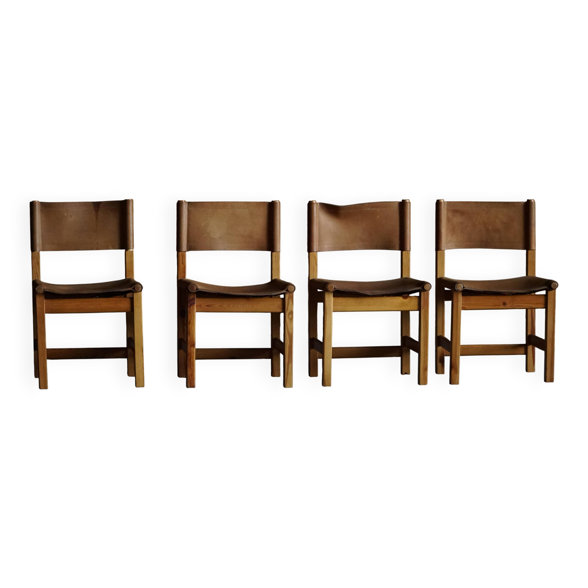 20th century, set of 4 "Kotka" dining chairs by Tomas Jelinek for IKEA, 1980s