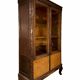 Art Deco display cabinet in oak with amber glass panels – 1930s
