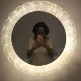 Bright round mirror from the 70s.
