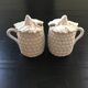 Pair of slipware pots
