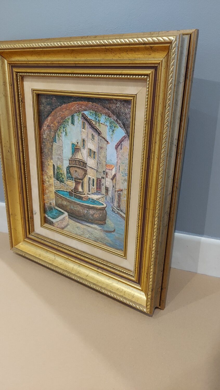 Painting painting on canvas