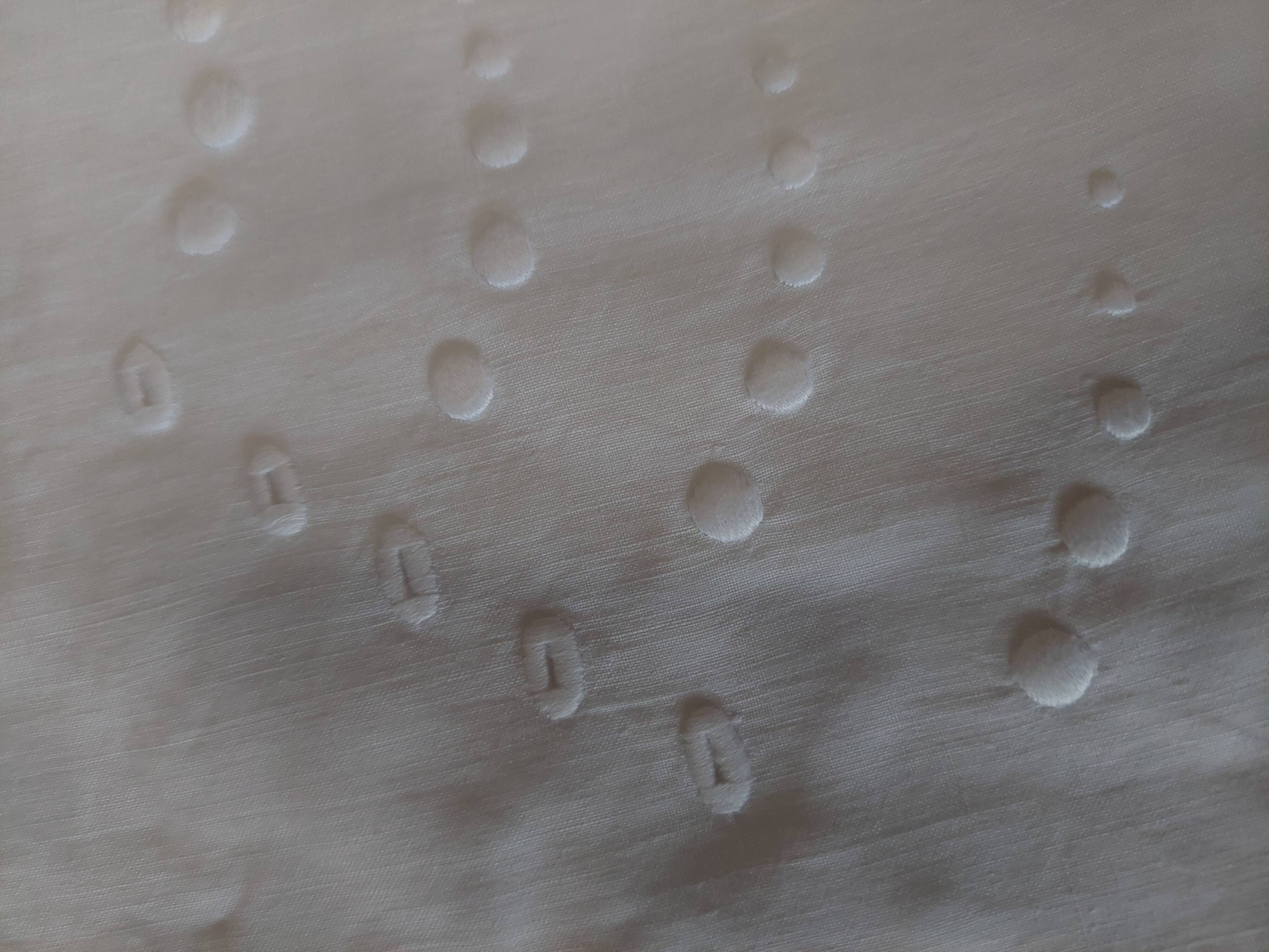 Old linen sheet, fine, embroidered with monogram BB, button closure, 72 x 7.