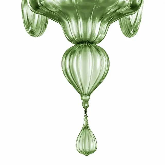 Chandelier en verre de Murano vert vénitien par Simoeng pour Simoeng