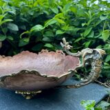 Large Art Nouveau copper fruit bowl Italy 1890s