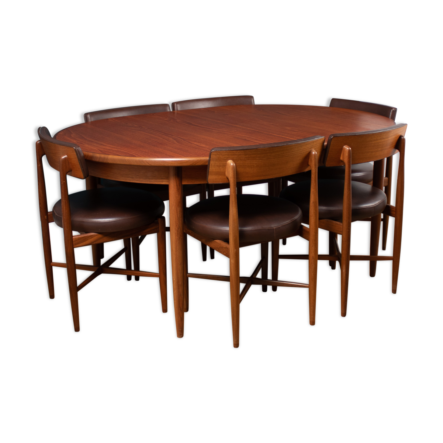 G plan fresco dining table & 6 chairs by victor wilkins 1960