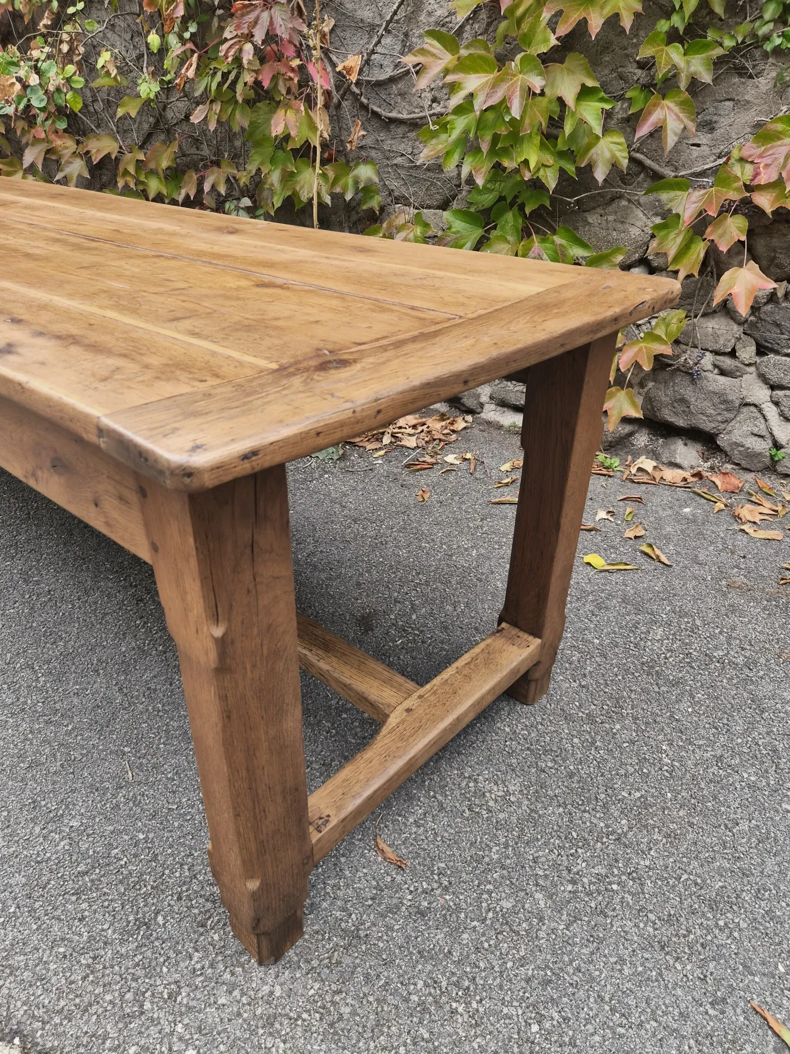 Old farmhouse table in oak, 18th century – Auvergne, France