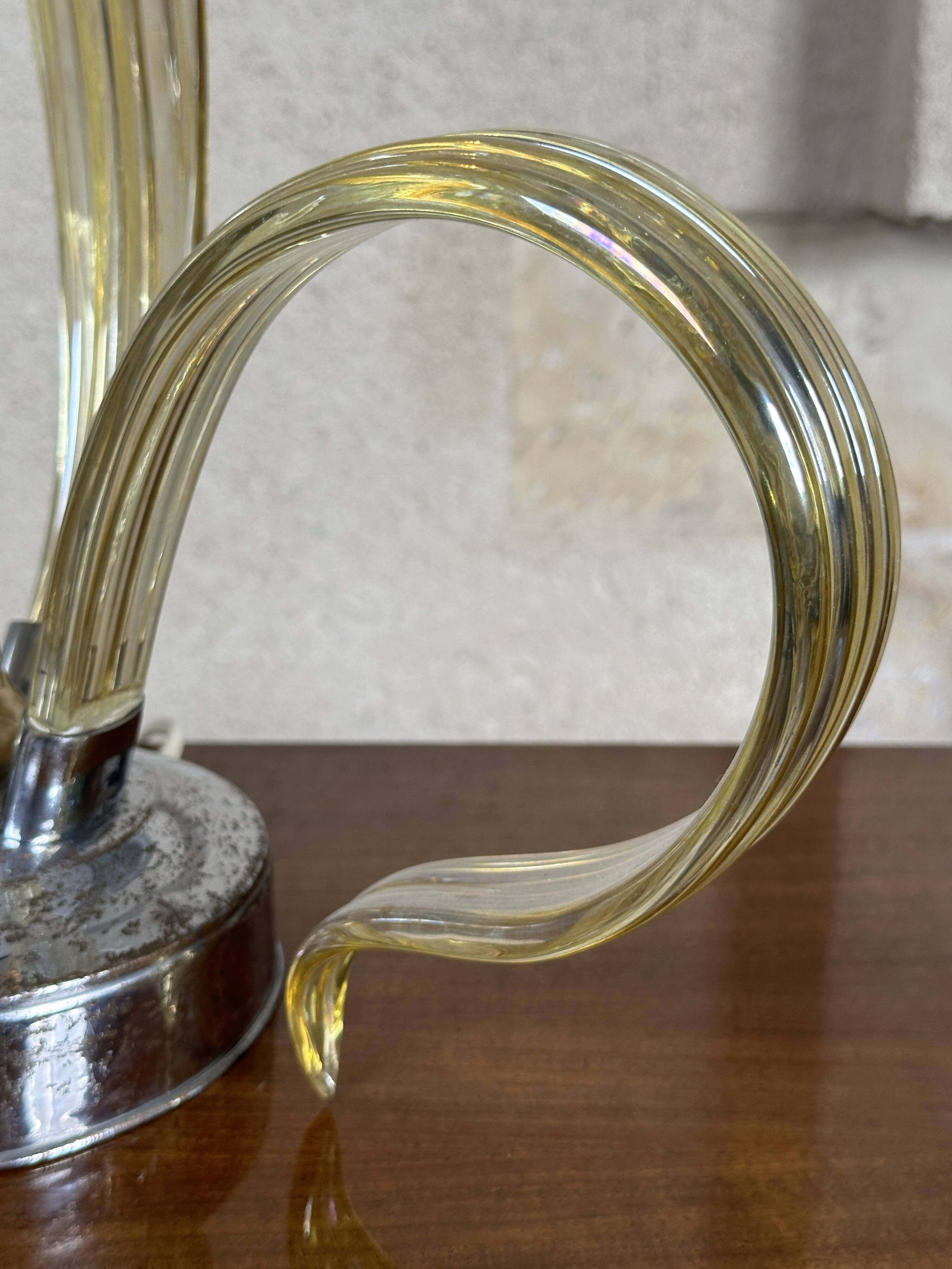 Murano glass sculpture lamp – attributed to Galliano Ferro, 1970s