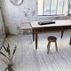 Solid oak farmhouse table with integrated extensions 1950