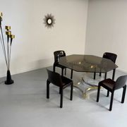 Ancienne table à manger design italien d'Alessandro Albrizzi années 70