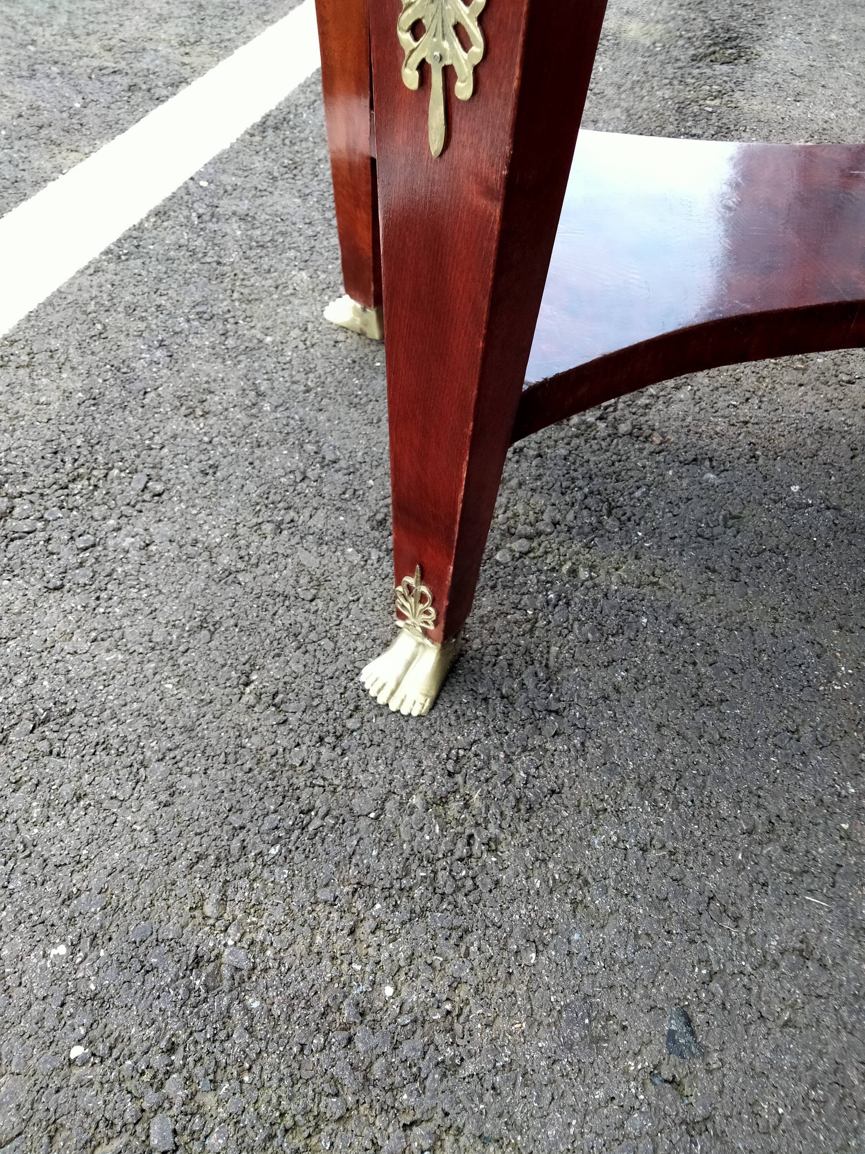 Table gueridon old decoration bronze empire