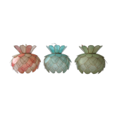 Vintage pendant lamps in colored mother-of-pearl and brass