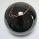ball paperweight black and coppery glass paste Bob le Bleis glassware Maure Old vintage