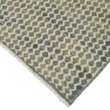 Handmade Turkish One of a Kind 154 cm x 195 cm Blue Wool Carpet