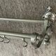 Art deco aluminum wardrobe coat rack with hat holder