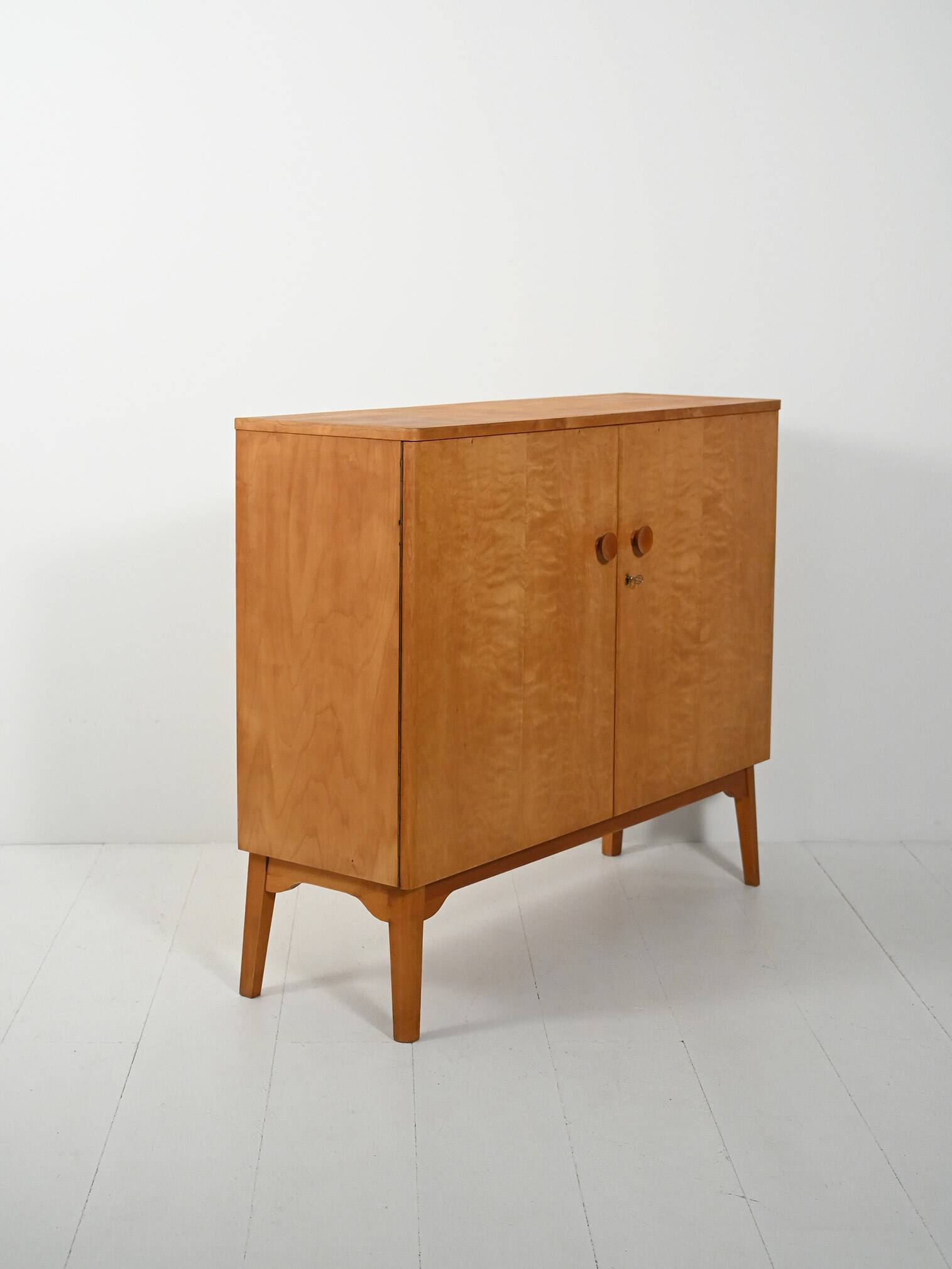 Birch highboard “Swedish Grace”, 1940s