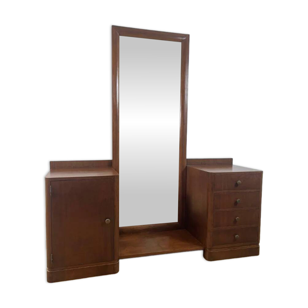 Coiffeuse - Meuble d'entrée en placage noyer, 1940