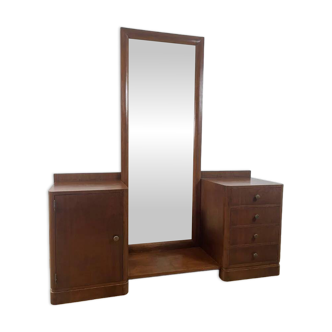 Dressing table - Walnut veneer entryway cabinet, 1940