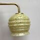 Vintage yellow Clichy glass tulip wall light