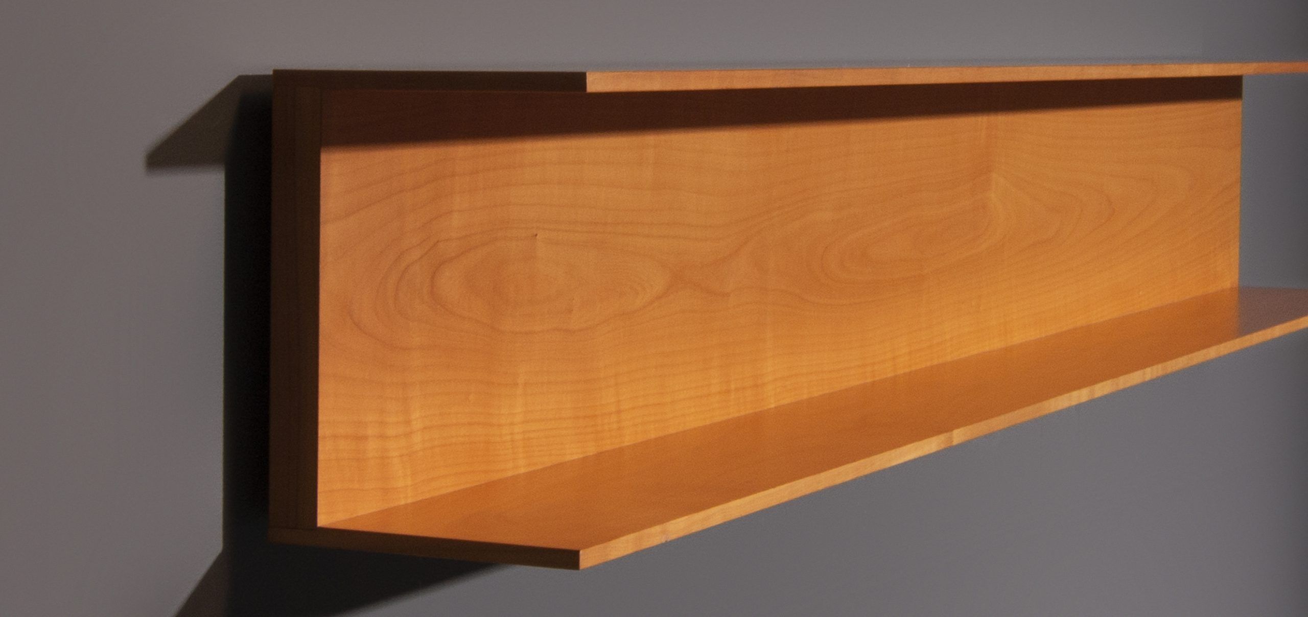 Renz wall shelf designed by Walter Wirz in beech 200 cm